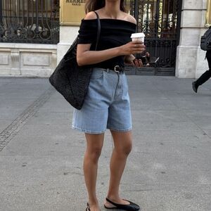 Long jean shorts